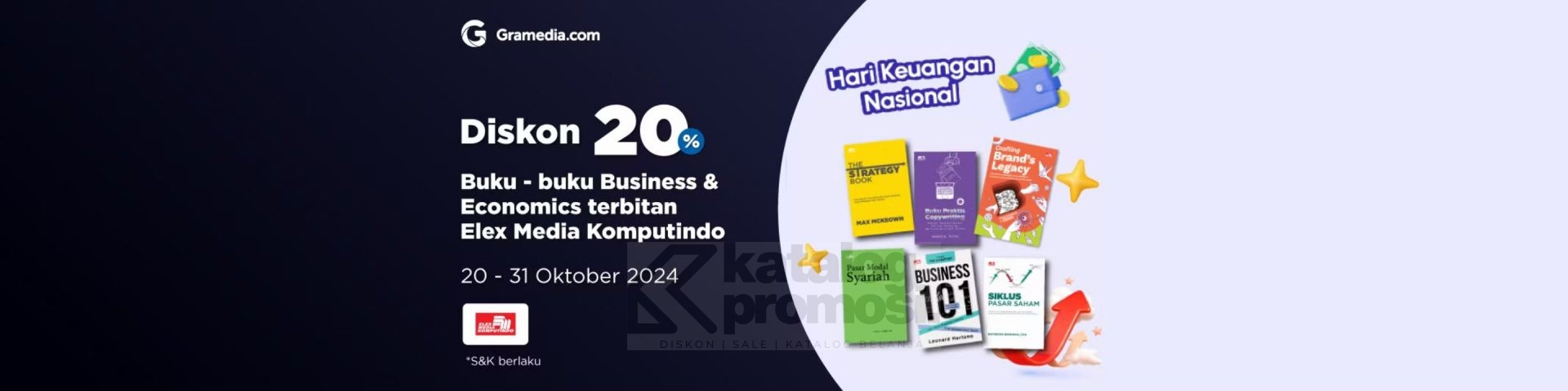 Spesial Hari Keuangan Nasional dapatkan Buku Bisnis dan Keuangan Diskon 20% di Gramedia