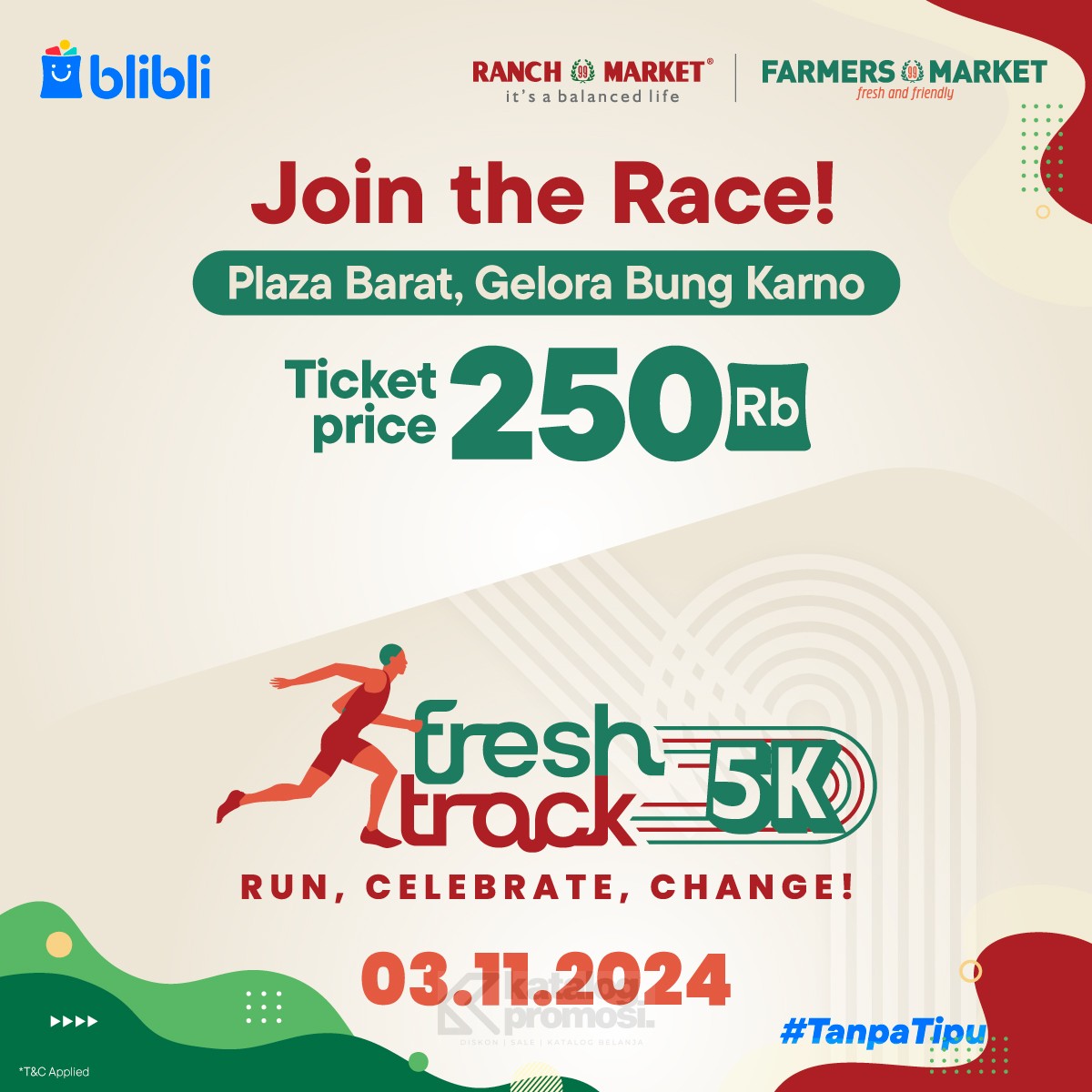 Tiket Event Fresh Track 5K Run Harga Spesial di Blibli Persediaan Terbatas!