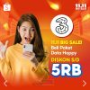 Tri 11.11 Big Sale di Shopee Beli Paket Data Happy DISKON 5K!