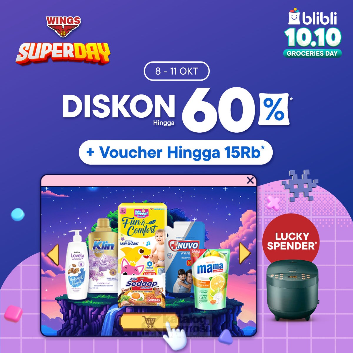 WINGS SUPERDAY di Blibli 10.10 Groceries Day Diskon hingga 60%