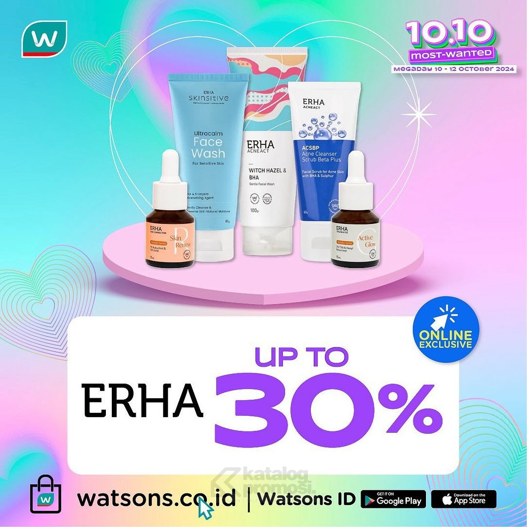 Watsons 10.10 Most Wanted Sale MEGADAY! Diskon hingga 70%