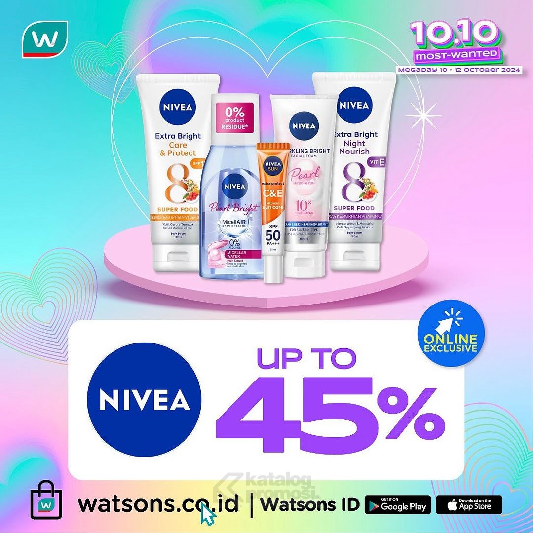 Watsons 10.10 Most Wanted Sale MEGADAY! Diskon hingga 70%