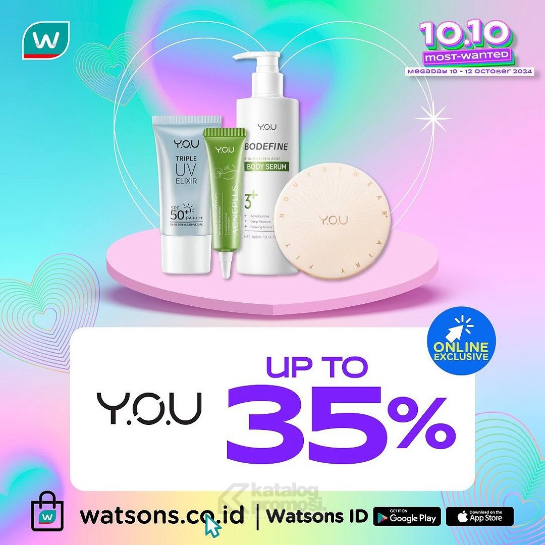 Watsons 10.10 Most Wanted Sale MEGADAY! Diskon hingga 70%