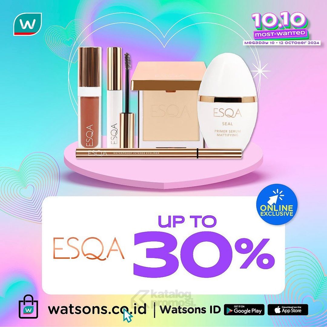 Watsons 10.10 Most Wanted Sale MEGADAY! Diskon hingga 70%