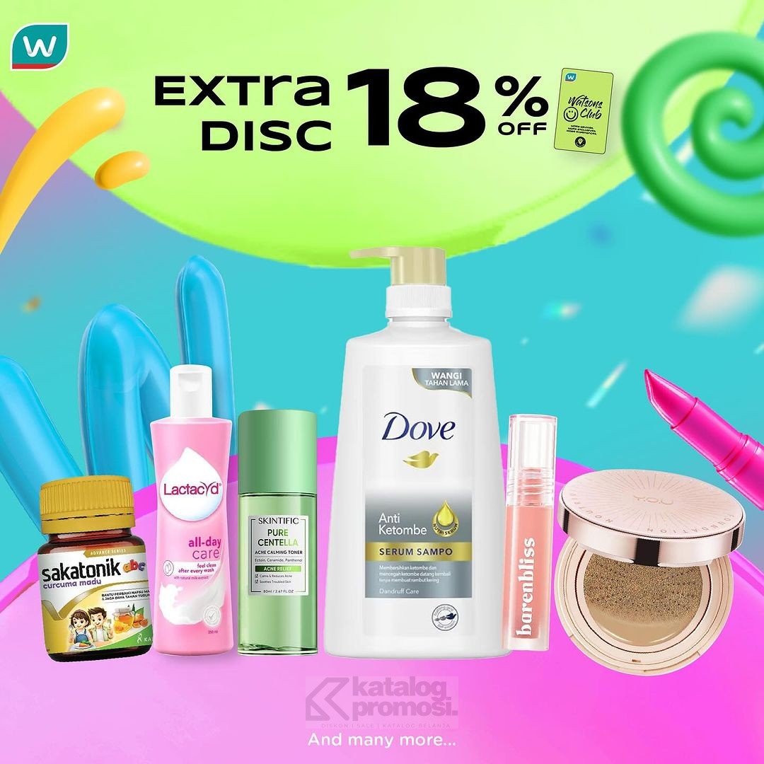 Watsons BE YOU BE BEAUTIFUL! Lebih dari 7000 Produk Diskon