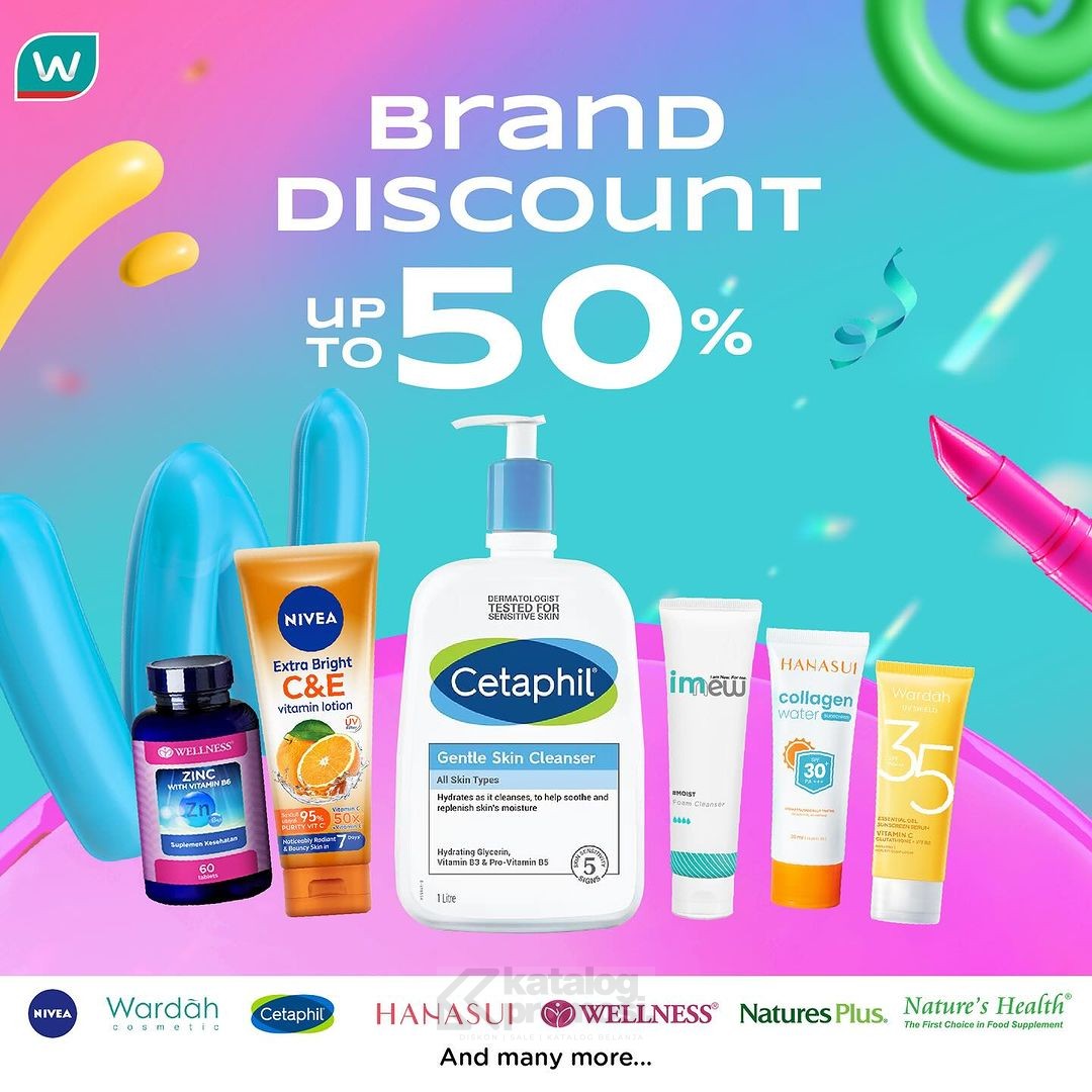 Watsons BE YOU BE BEAUTIFUL! Lebih dari 7000 Produk Diskon