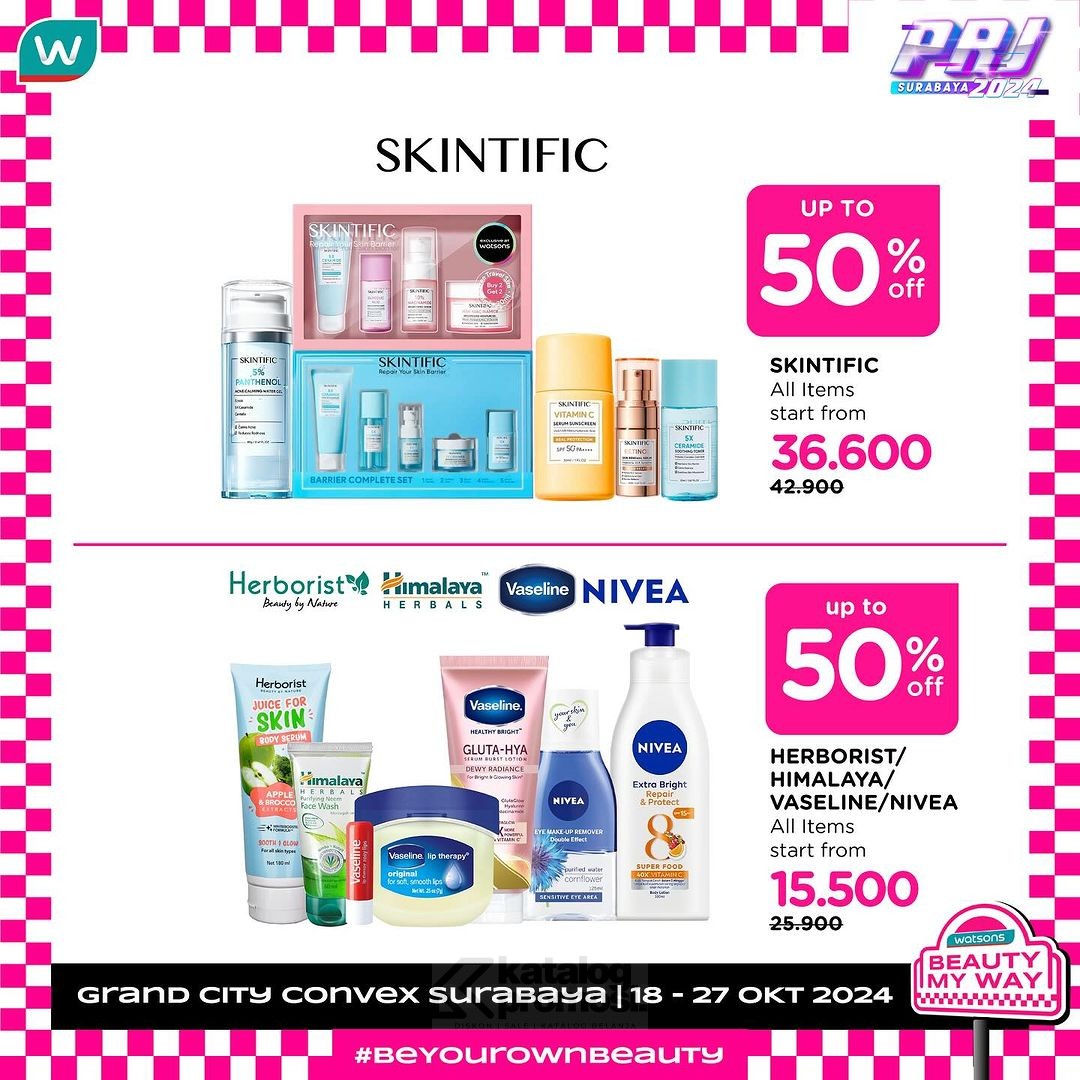 Watsons Hadir di PRJ Surabaya Belanja dan dapatkan Promo Spesial