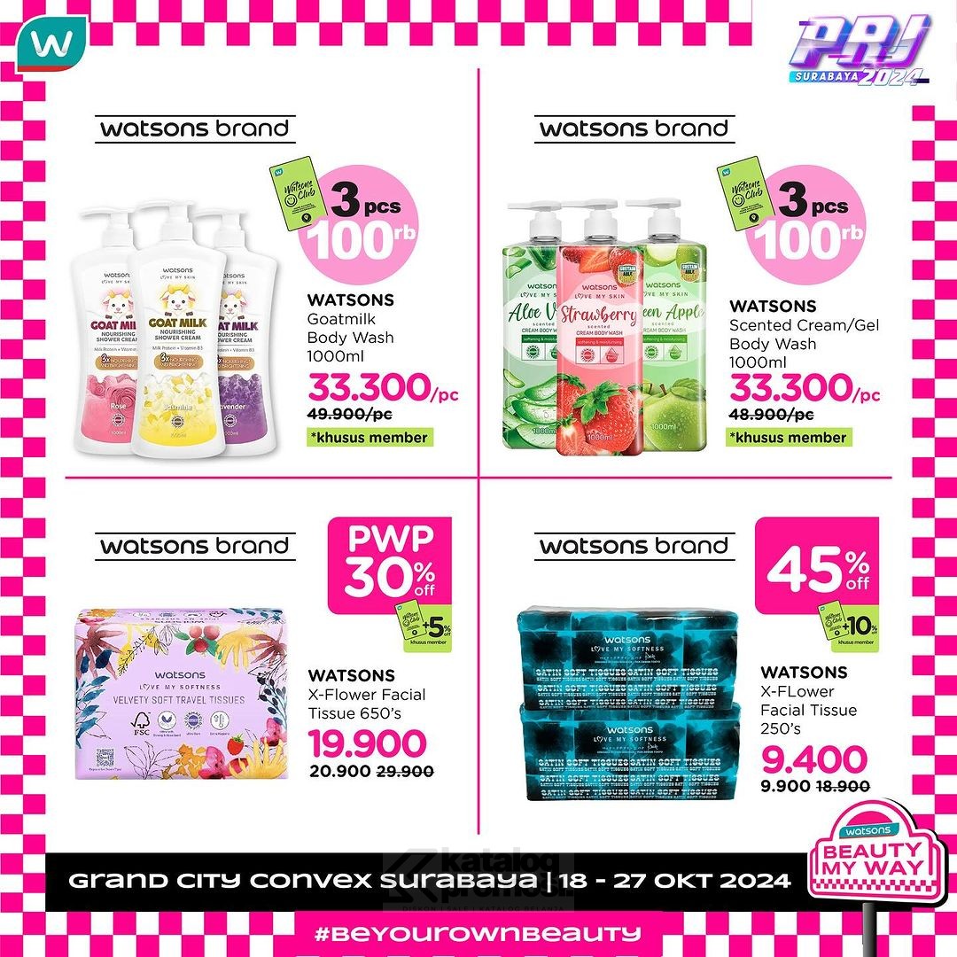 Watsons Hadir di PRJ Surabaya Belanja dan dapatkan Promo Spesial