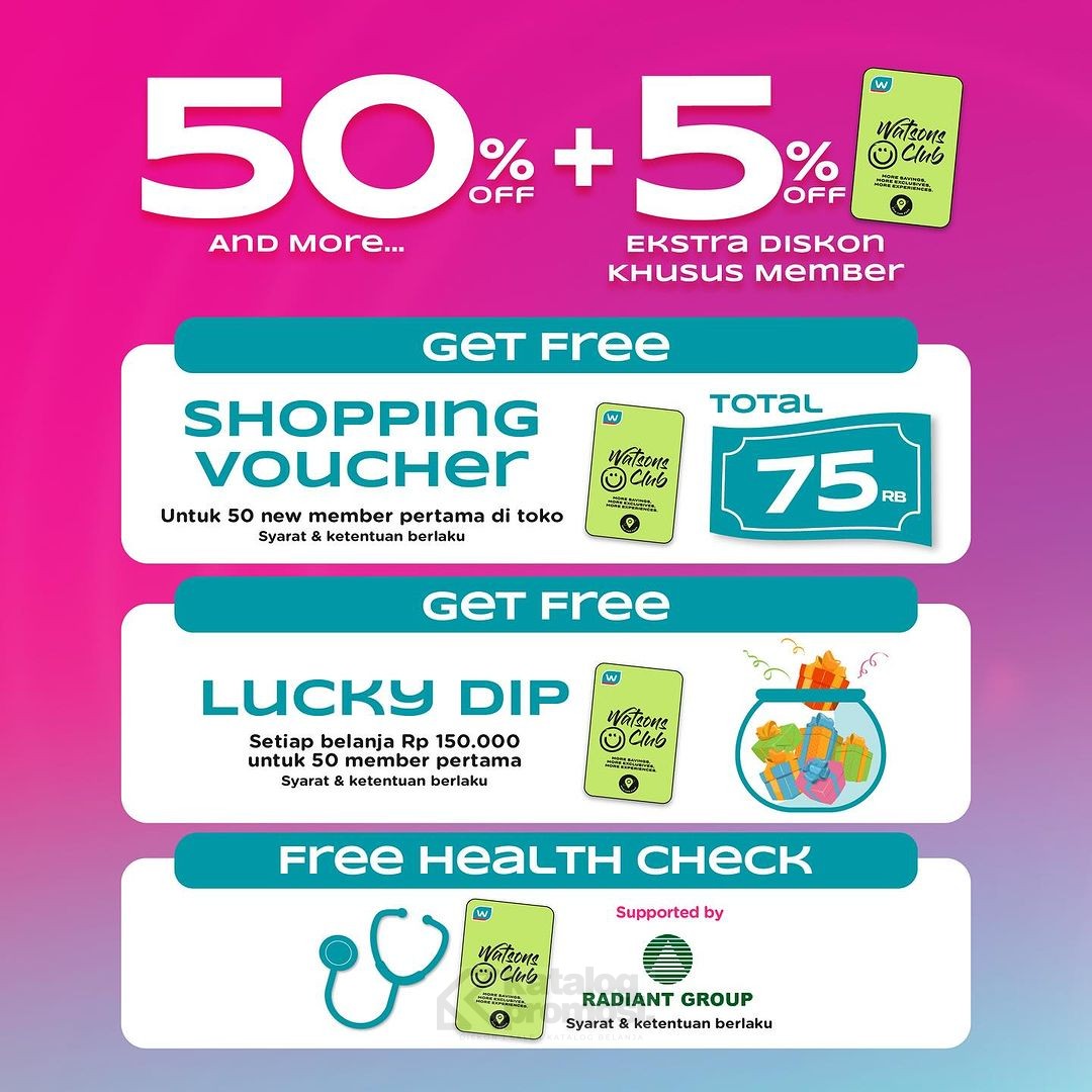 Watsons Store Opening di Lombok Datang dan dapatkan Promo Menarik!