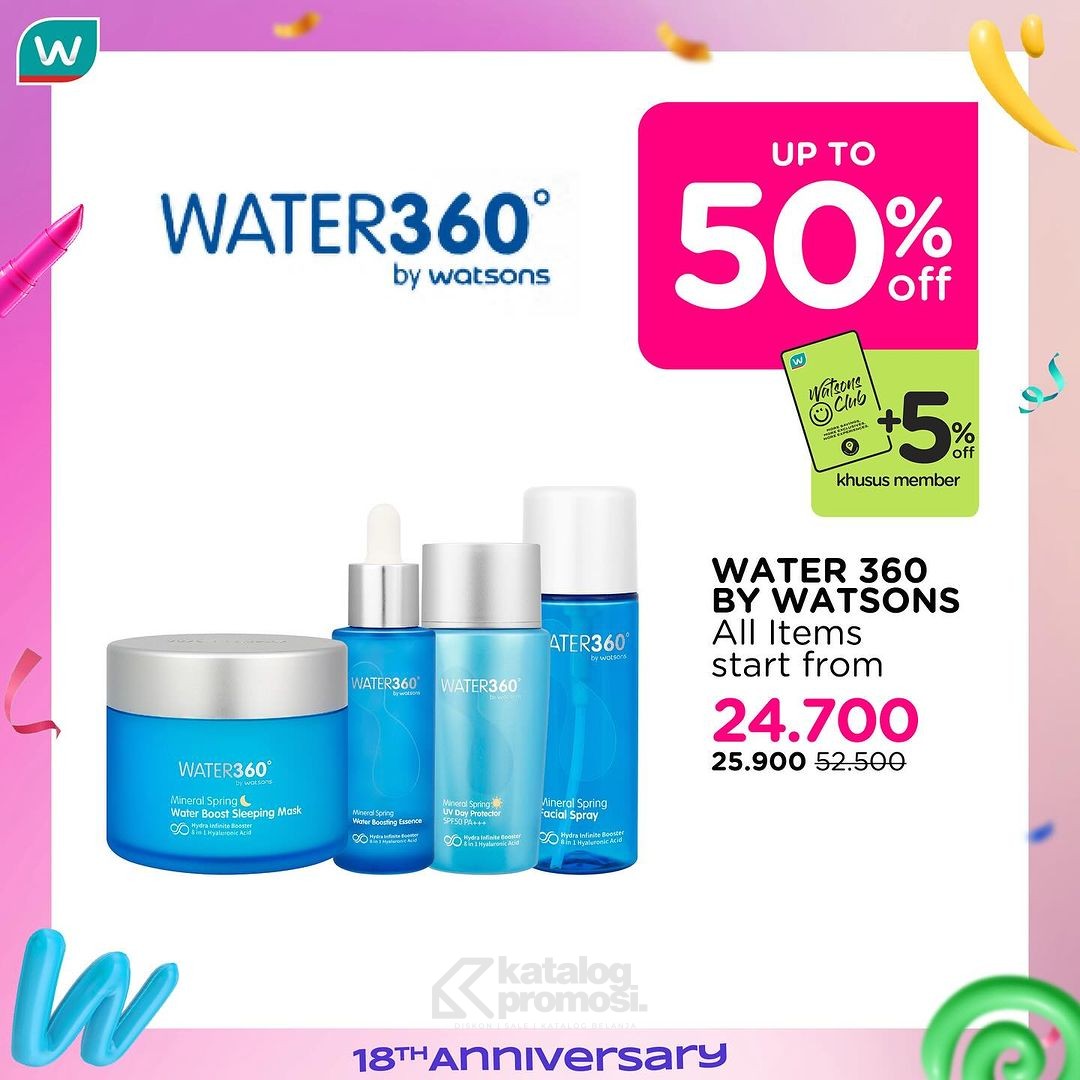 Watsons Weekend Beauty Deals Special Anniversary Diskon hingga 60%