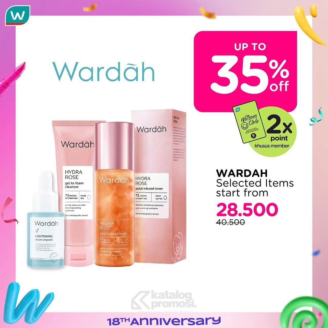 Watsons Weekend Beauty Deals Special Anniversary Diskon hingga 60%