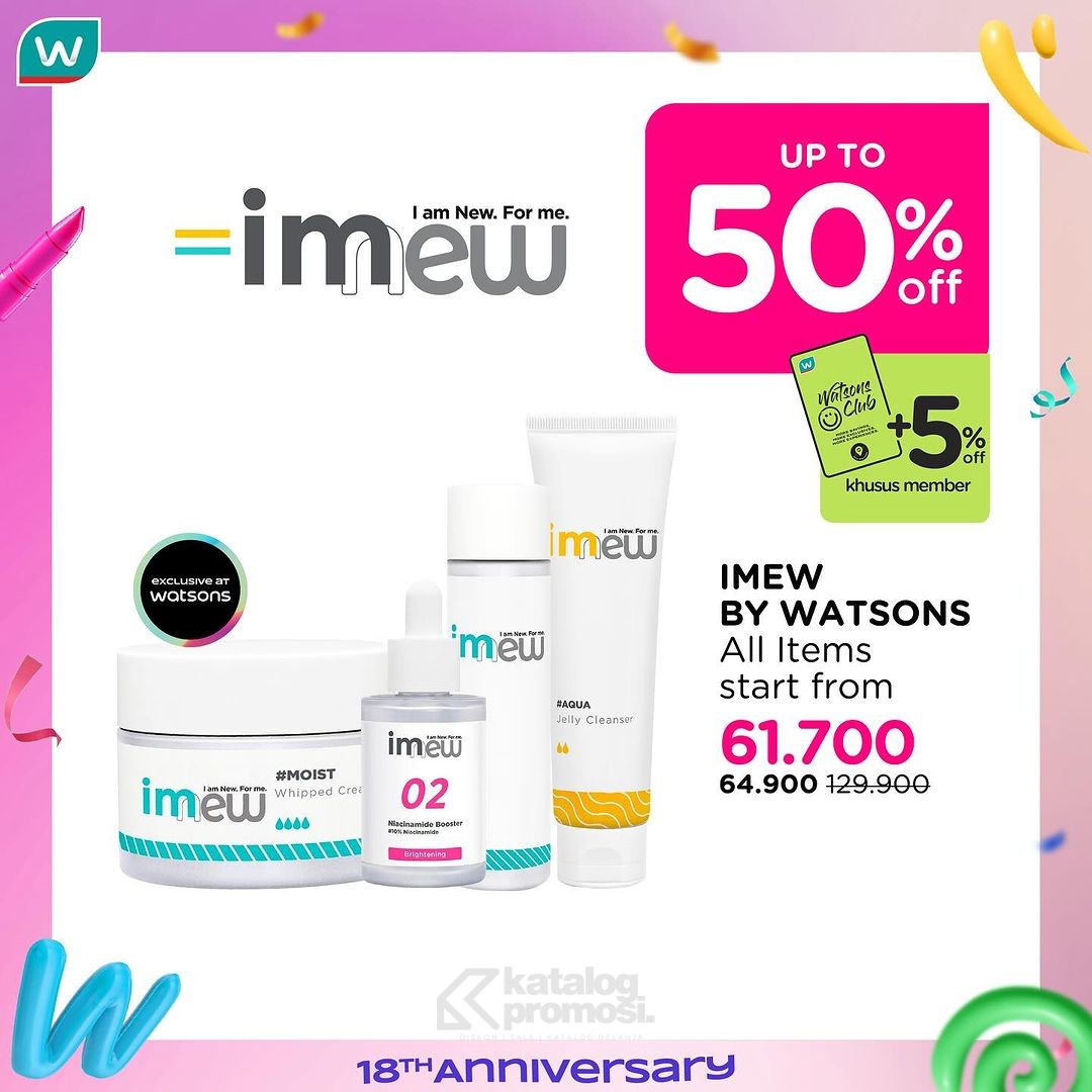 Watsons Weekend Beauty Deals Special Anniversary Diskon hingga 60%