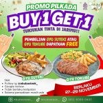 Promo ABUBA STEAK SPESIAL PILKADA - BELI 1 GRATIS 1*