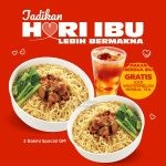 Promo Bakmi GM Special Hari Ibu GRATIS Iced Watermelon Herbal Tea*