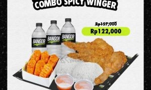 Promo BURGER BANGOR Combo Spicy Winger Cuma 100Ribuan Tersedia Via Pembelian OJOL