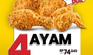 Promo CFC MONDAY DEAL - HARGA SPESIAL 4 AYAM cuma Rp. 50.000*