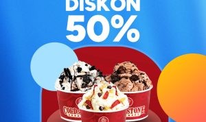 Promo COLD STONE BANK SAQU DISKON 50%