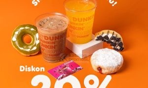 Promo DUNKIN DONUTS Disc 20% Dengan DD Card Setiap Rabu*