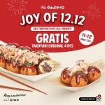 Promo Gindaco 12.12 Deals Gratis 4pcs Original Takoyaki*