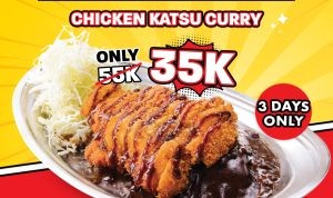 GO! GO! CURRY Delipark Mall Medan Opening Promo Chicken Katsu Curry Cuma 35K*