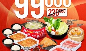 PROMO GOLDEN HOTPOT & GRILL HEMAT BEREMPAT cuma Rp. 99.000 RIBU AJA