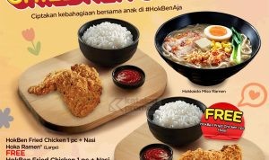 PROMO HOKBEN Special Hari Anak Sedunia Free 1 HokBen Fried Chicken + Nasi*