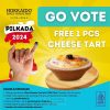 Promo Hokkaido Baked Cheese Tart Pilkada! dapatkan GRATIS 1pcs Cheesetart*