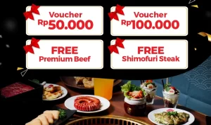 Promo Shaburi & Kintan Buffet Makan Gratis dan Bonus Daging Pakai Voucher Boga App