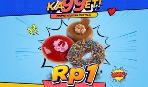 Promo KRISPY KREME BELI 1 DOUGHNUT ALL VARIANT cuma Rp. 1,-