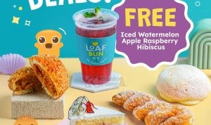 Promo LOAF BUN DEABEK DEALS Get FREE Iced Watermelon Apple Raspberry*