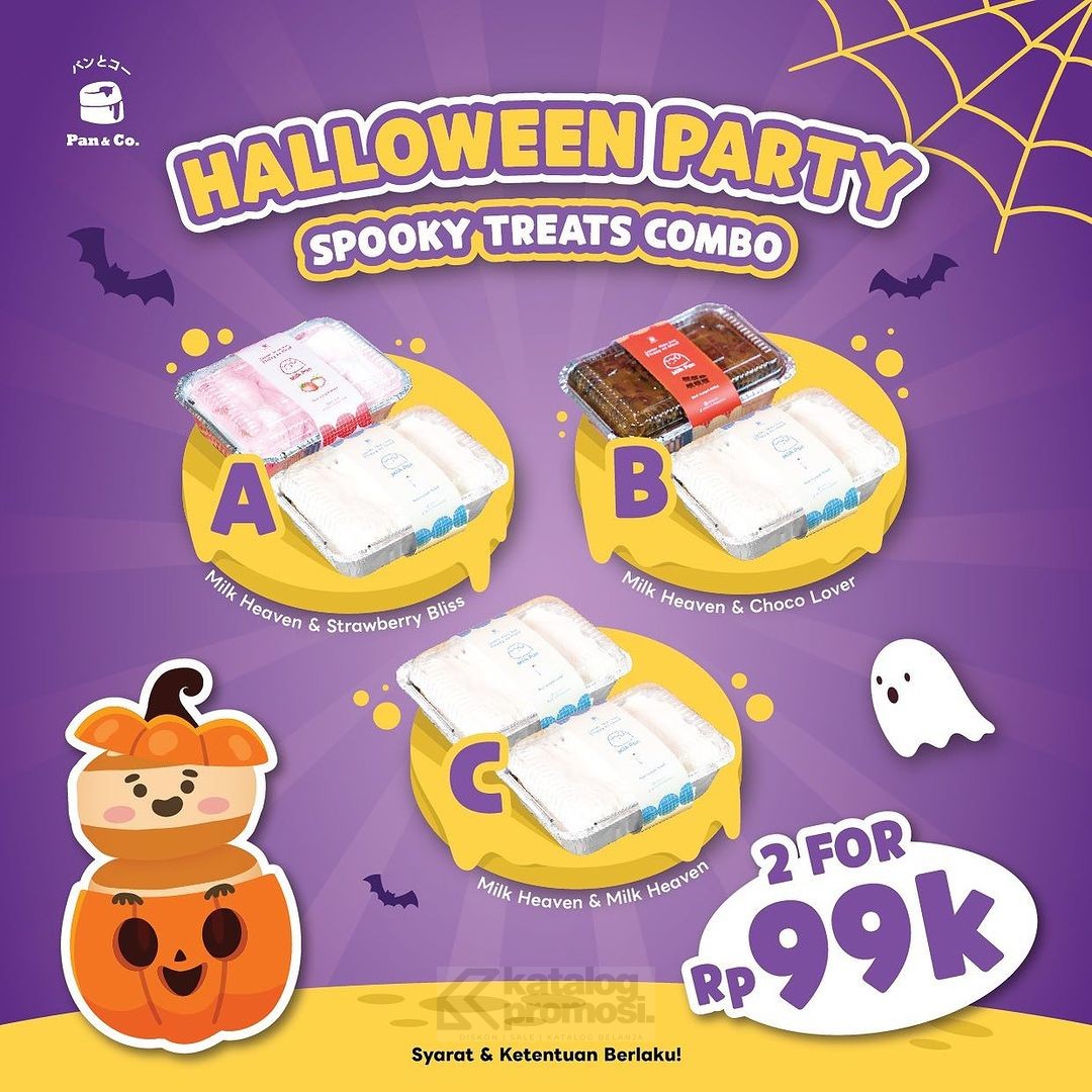 Promo Pan & Co. Halloween Party! Spooky Treats Combo cuma Rp. 99K