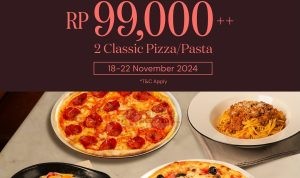 Promo Pizza Marzano 2 Classic Pizza/ Pasta cuma Rp 99ribu khusus untuk member MAPCLUB