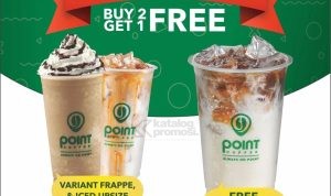 Promo POINT COFFEE IT'S FRIYAY! BUY 2 GET 1 FREE*