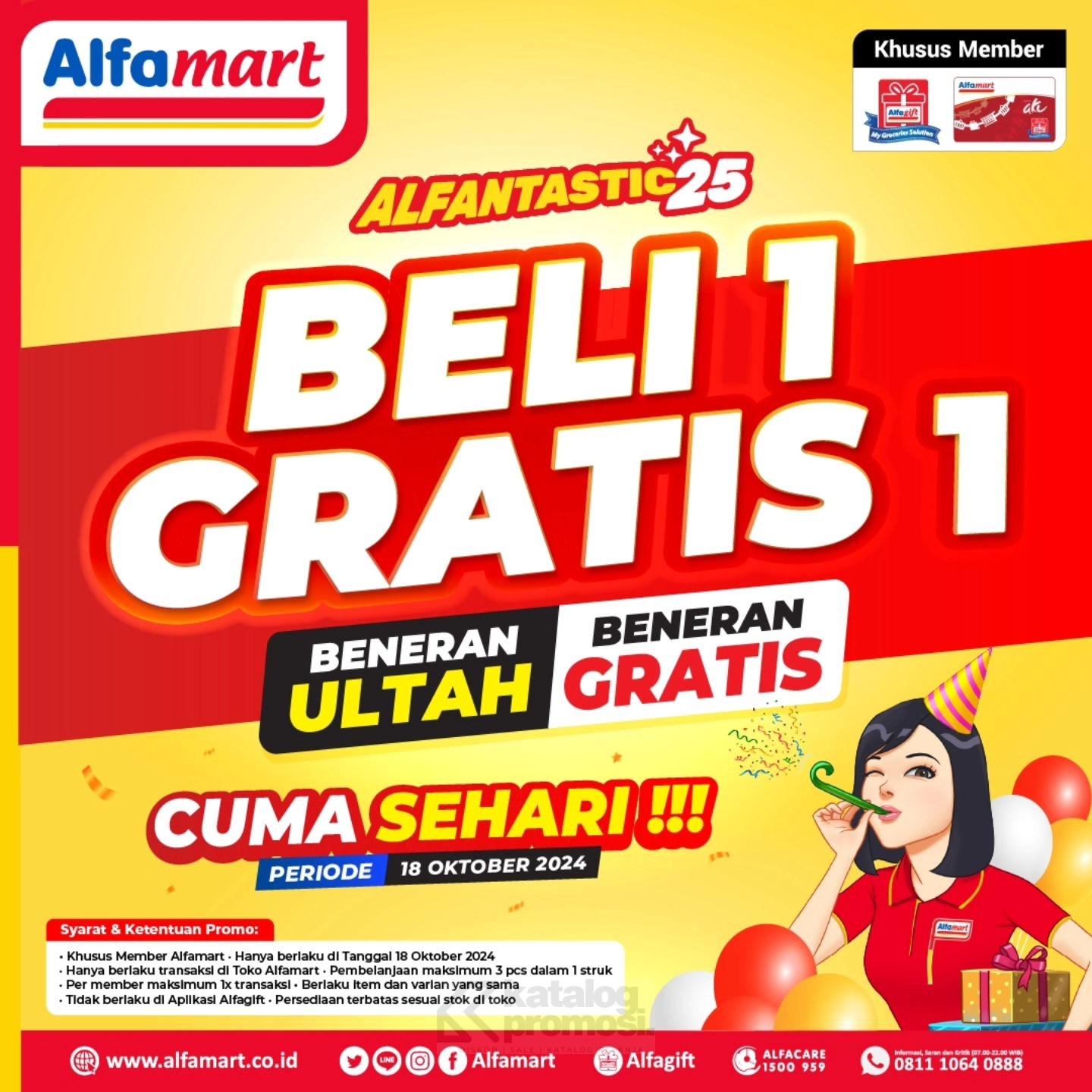 Promo Alfamart Ulang Tahun 25th – Beli 1 Gratis 1