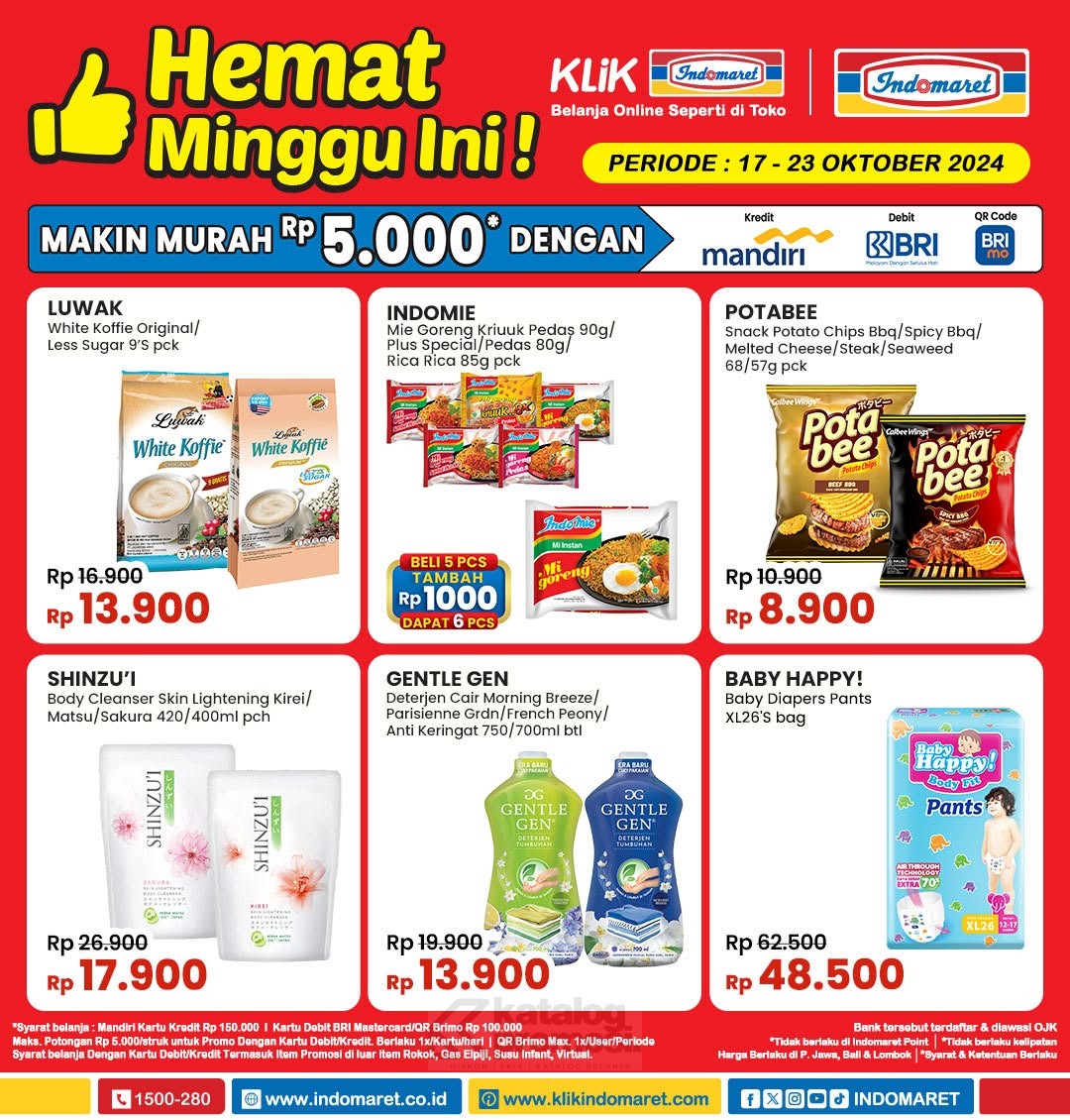 Katalog Promo JSM Indomaret Jumat 18 Oktober 2024 Deterjen Sayang Rp8.500, Mie Sedaap 5pcs Rp13.400