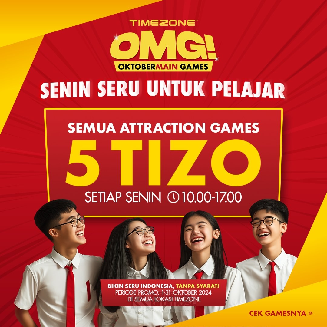 Promo Timezone Oktober Main Games! Cuma 5 Tizo per game