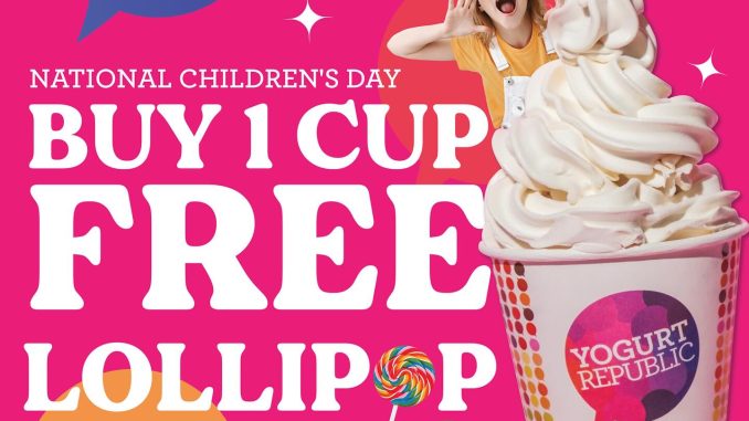 Promo Yogurt Republic Hari Anak Gratis Lollipop setiap pembelian yogurt cup
