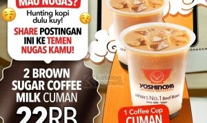 Promo Yoshinoya Brown Sugar Coffee Milk Cuma Rp 11ribu!