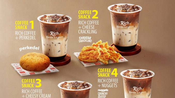 Promo RICH COFFE & DONUT COMBO COFFEE + SNACK mulai Rp. 22RIBUAN AJA