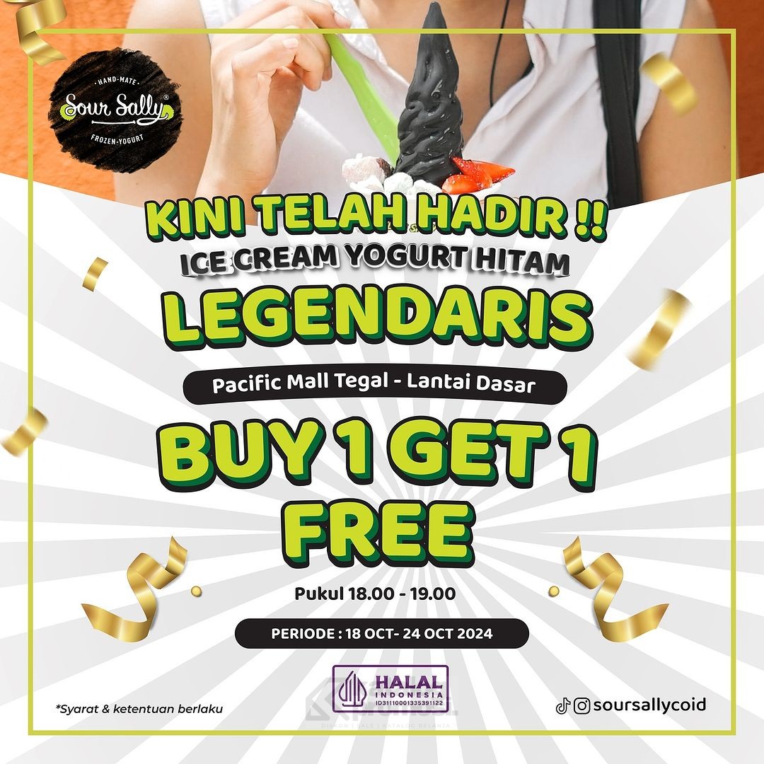 Promo Opening Sour Sally Pacific Mall Tegal BUY 1 GET 1 FREE*