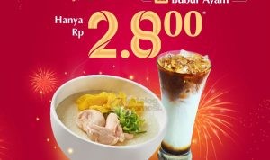 Promo TA WAN Anniversary Treats Bubur Ayam atau Brown Sugar Coffee Hanya Rp 2.800*