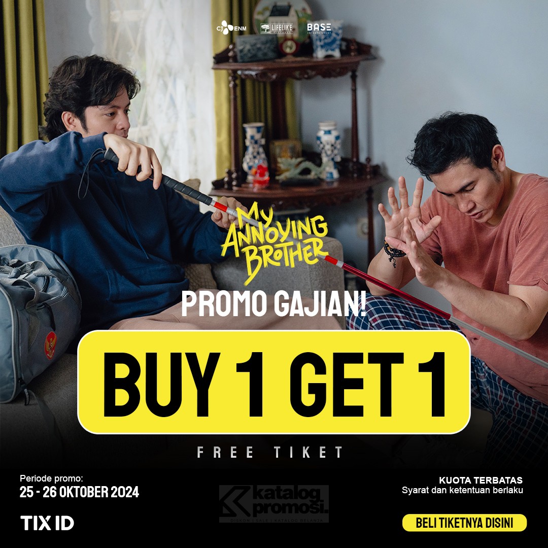 Promo TIX ID GAJIAN! BELI 1 GRATIS 1 tiket film MY ANNOYING BROTHER