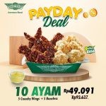 Promo WINGSTOP PAYDAY DEAL - Beli 5 Crunchy Wings + 5 Boneless hanya Rp. 49.091