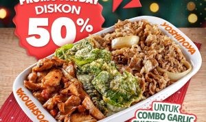 Promo Yoshinoya Payday Natal Diskon 50% untuk Combo Garlic Chicken Kedua