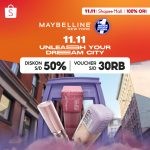 Maybelline Promo 11.11 di Shopee dapatkan Diskon dan Voucher