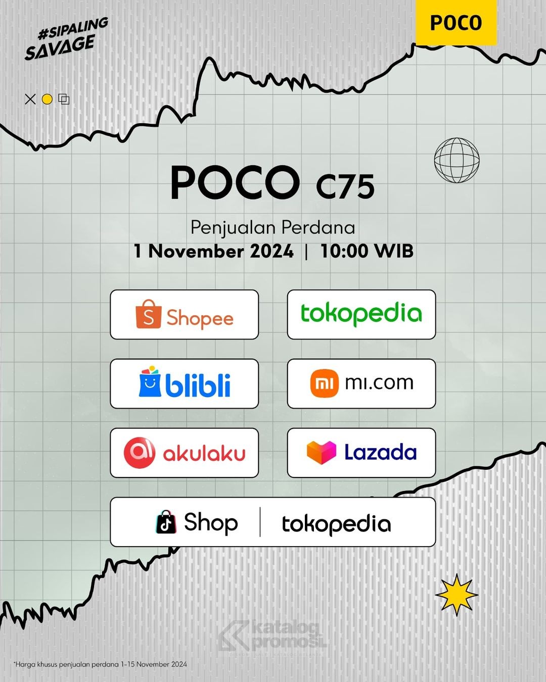 POCO C75 #SiPalingSavage Penjualan Perdana Harga Spesial 