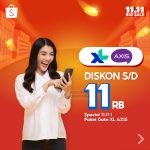 Paket Data XL Axis Spesial 11.11 di Shopee Diskon hingga 11K