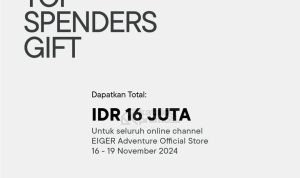 Promo Top Spender di EIGER Adventure Official Store dapatkan Total Hadiah senilai Rp16 Juta