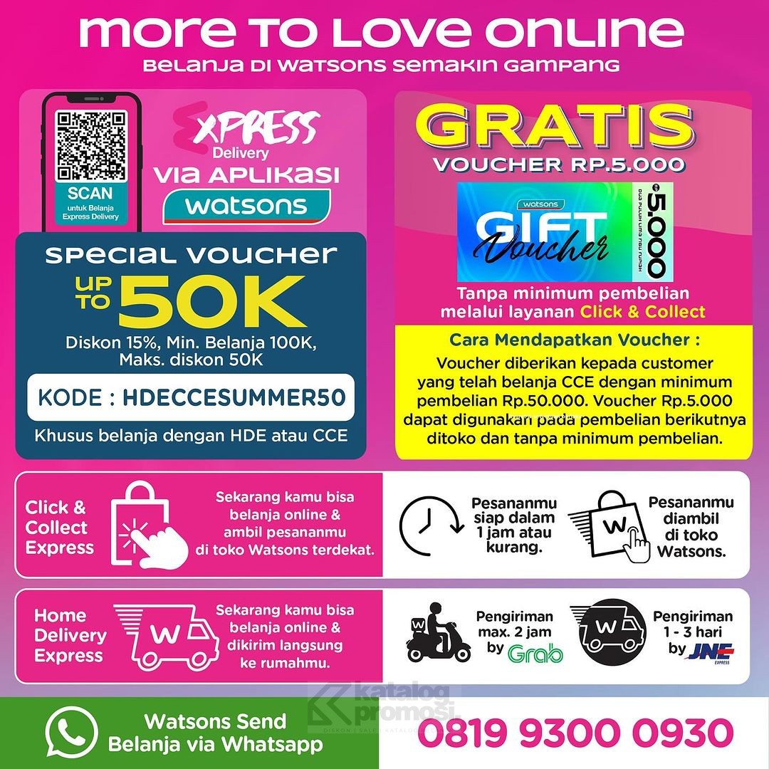 WATSONS GET ACTIVE! Lebih Dari 5000 Produk Diskon (Offline dan Online)