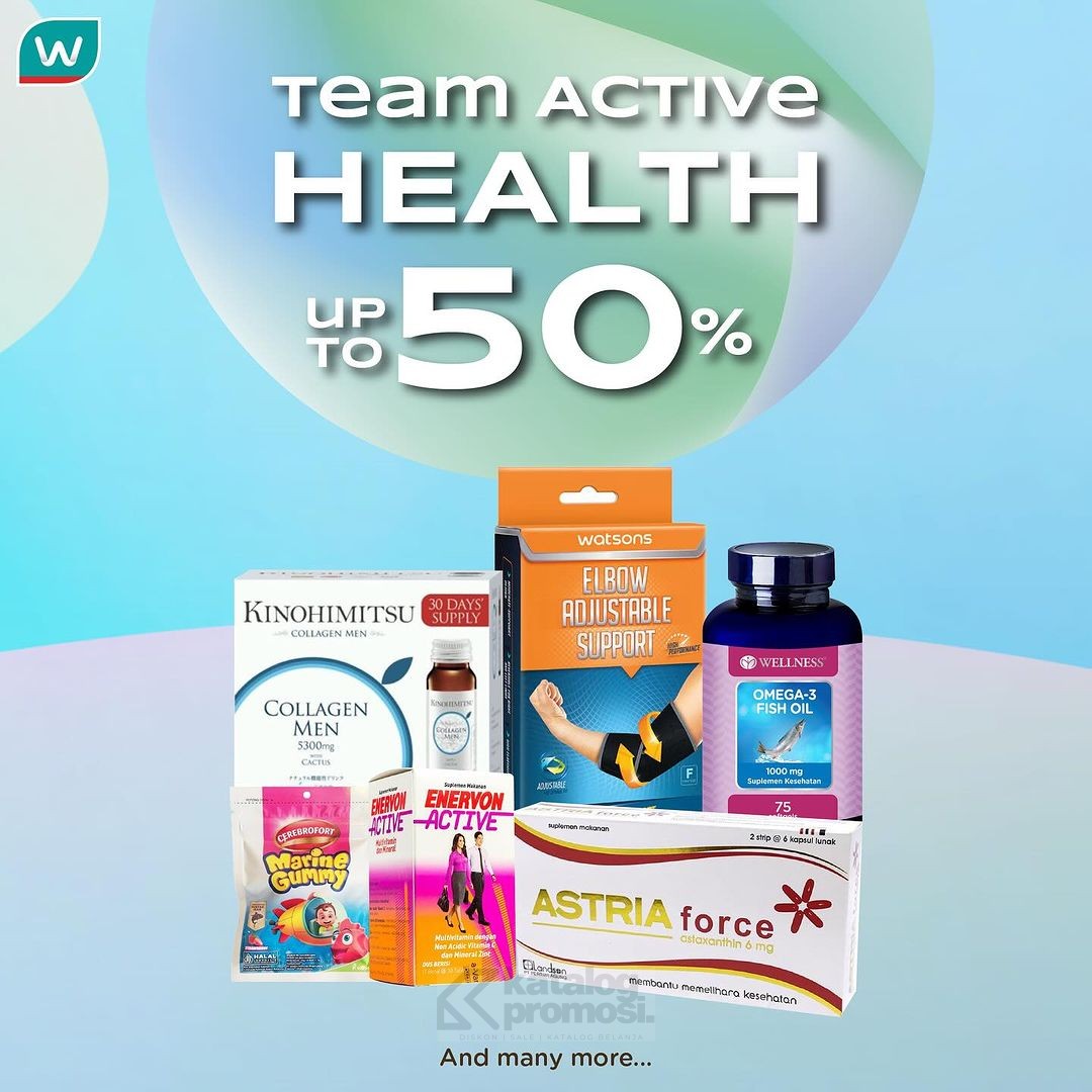 WATSONS GET ACTIVE! Lebih Dari 5000 Produk Diskon (Offline dan Online)